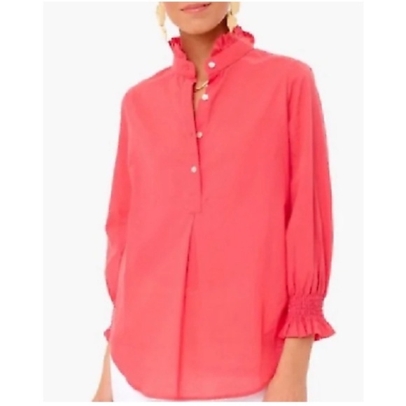 Tuckernuck Tops - Tuckernuck Teagan Popover Coral Blouse Size Medium